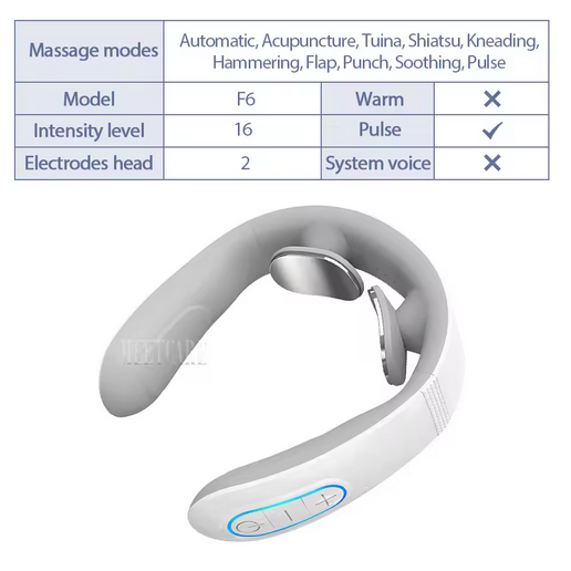 Smart Heated Neck Massager with EMS Pulse Technology