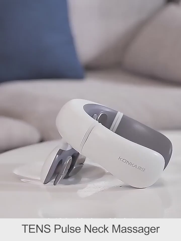 Smart Heated Neck Massager with EMS Pulse Technology